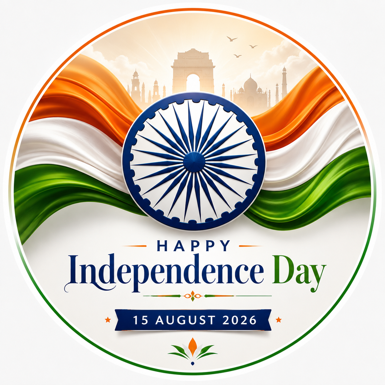 Ashoka Chakra tricolor DP 2026