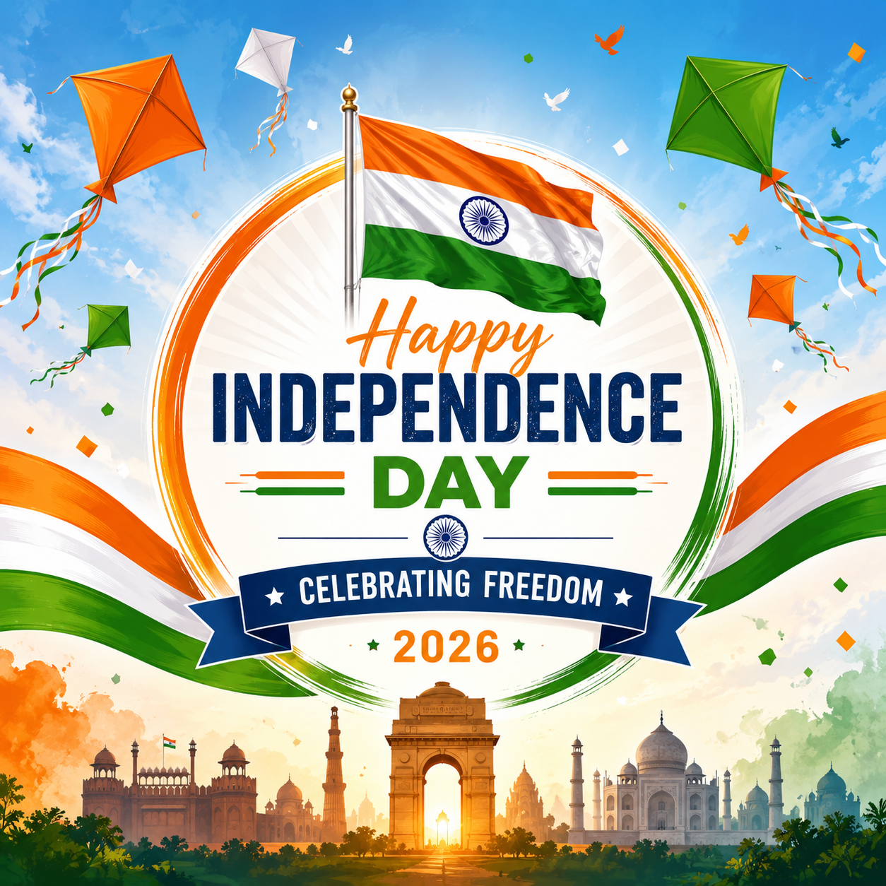 Kites celebrating freedom Independence Day 2026