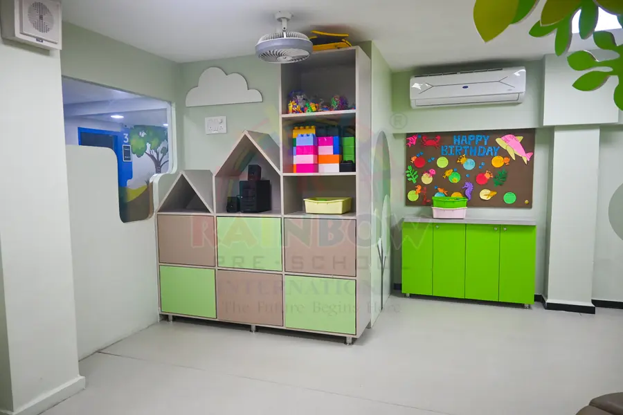 Rainbow Preschool classroom moment