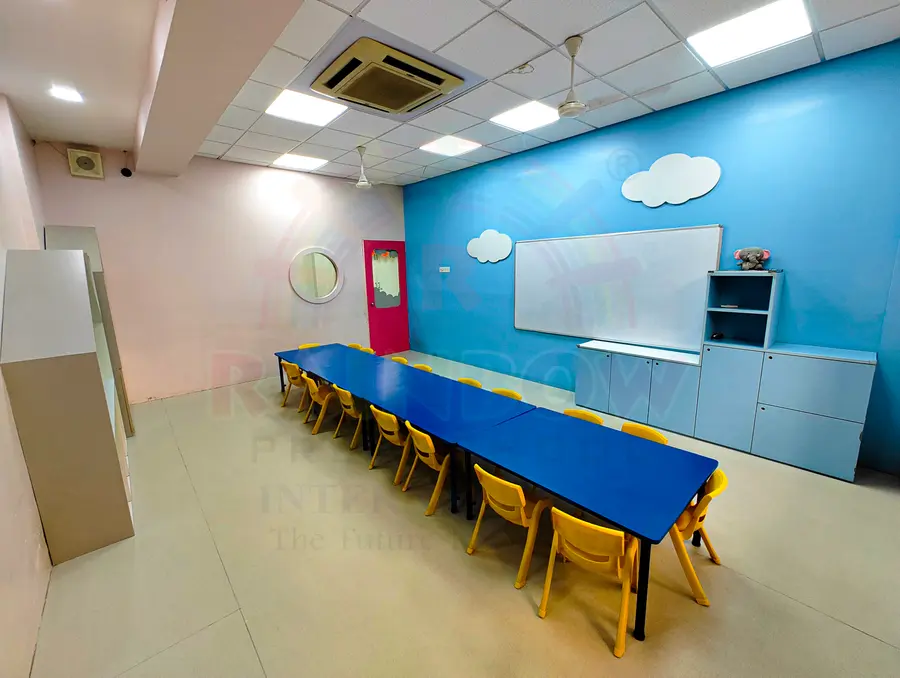 Rainbow Preschool classroom moment