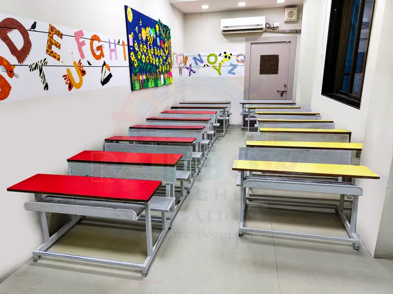 Colourful activity room designed for preschool children at Rainbow Thane