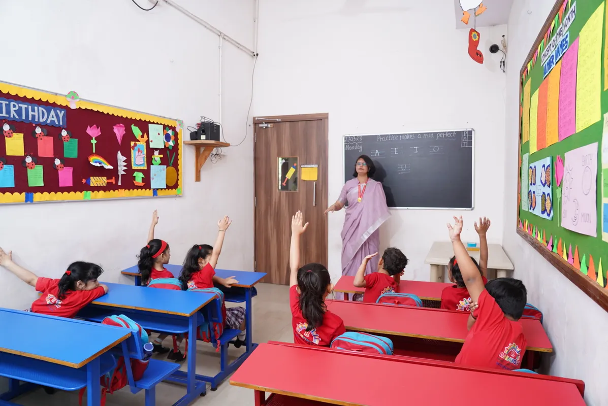 Group learning session at Rainbow Preschool International Thane