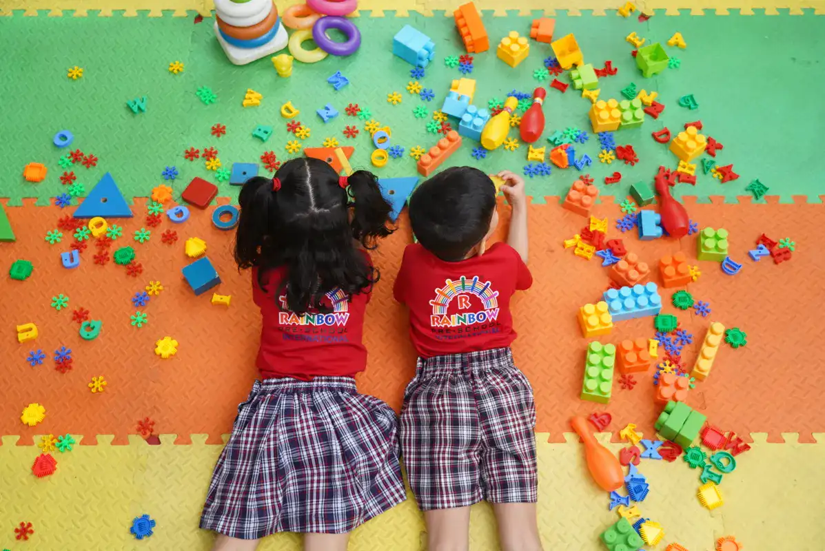 Children engaged in classroom learning at Rainbow Preschool International Thane