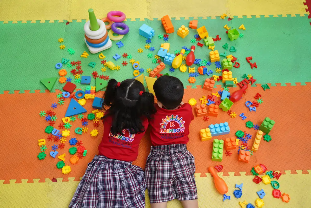 Rainbow Preschool classroom moment