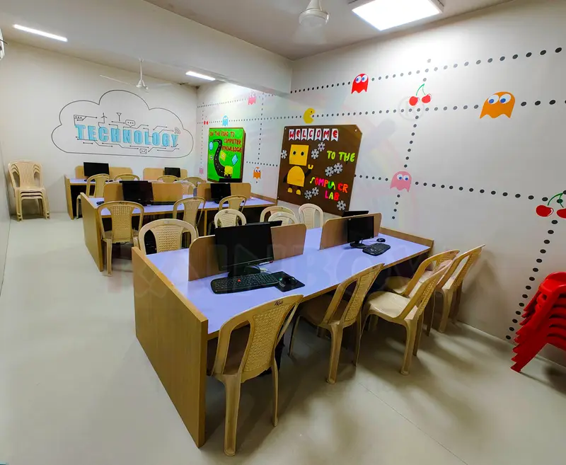 Computer lab for young learners at Rainbow Preschool Thane — early digital literacy