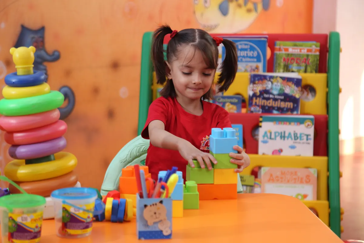 Children having fun during Happy Times session at Rainbow Preschool Thane