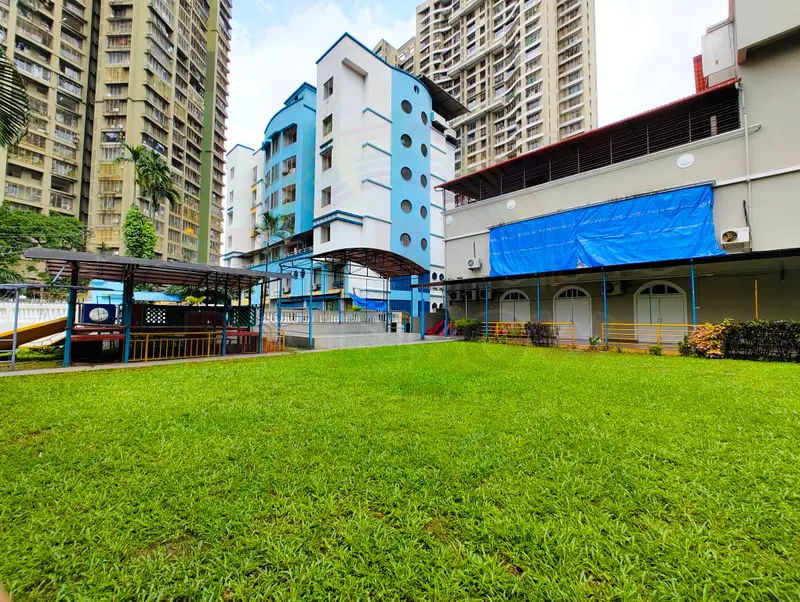 Outdoor play premises at Rainbow Preschool Thane — safe open spaces