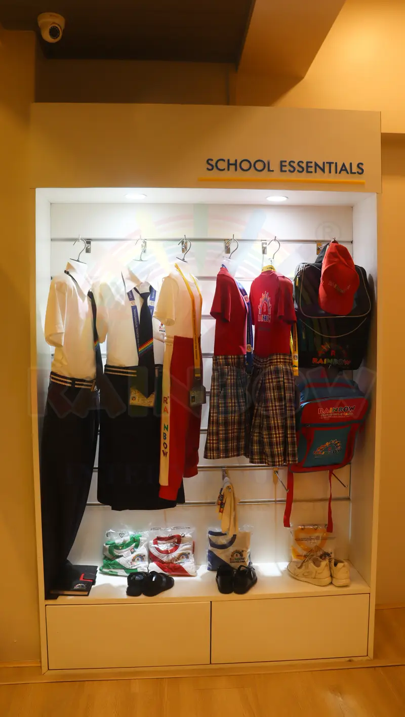 School essentials and learning materials at Rainbow Preschool International Thane